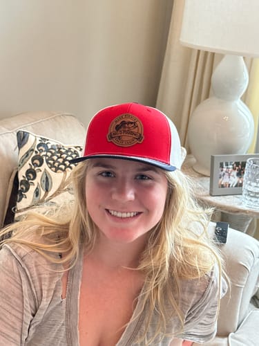 Customer photo review of Custom Leather Patch Goat Rope Hats - Mossy Oak & Old’s Cool Styles