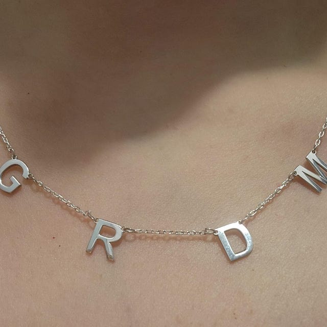 Customer photo review of Initial Letter Necklace