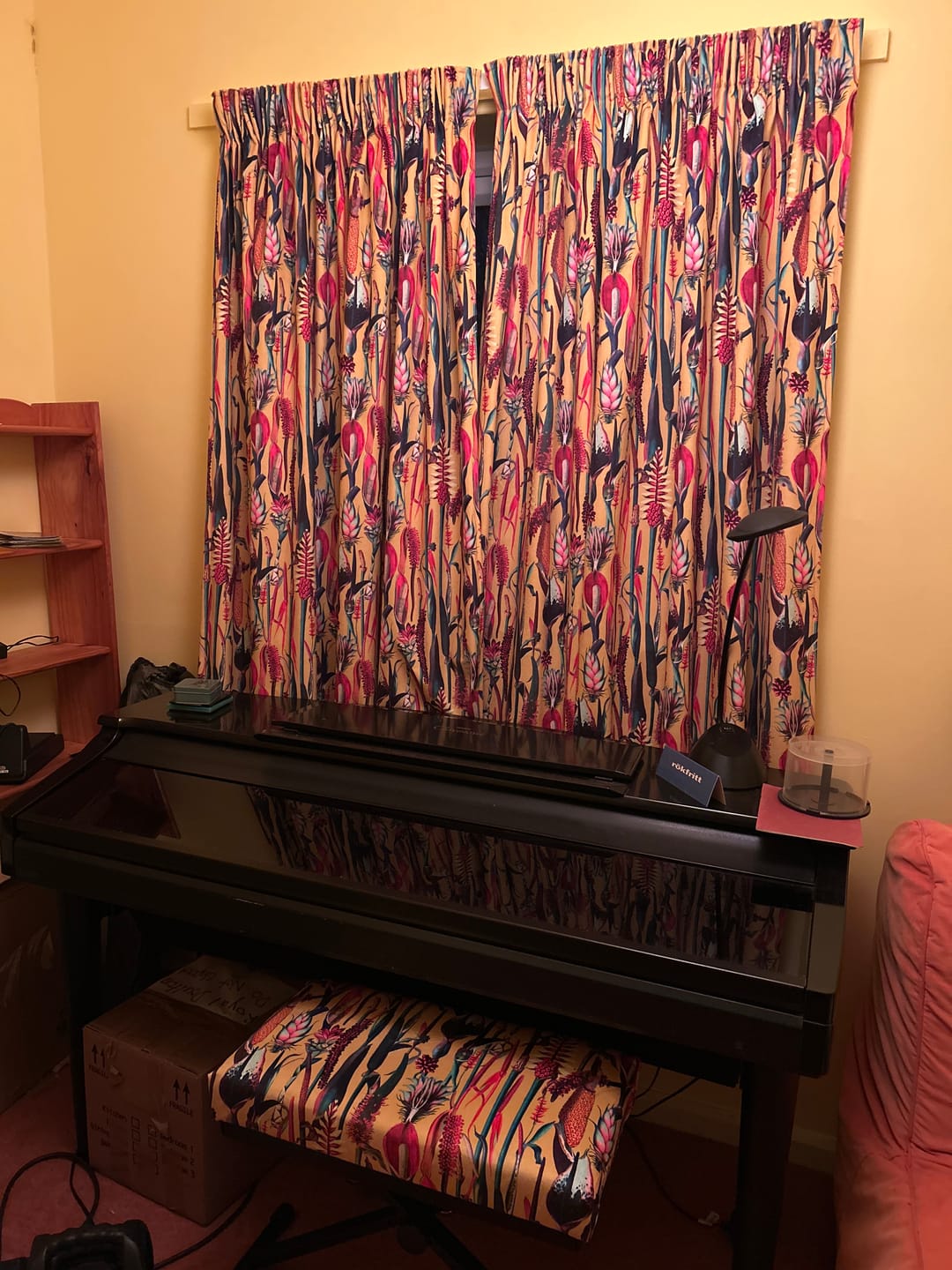 Customer photo review of Abstract Plants Digital Velvet Fabric