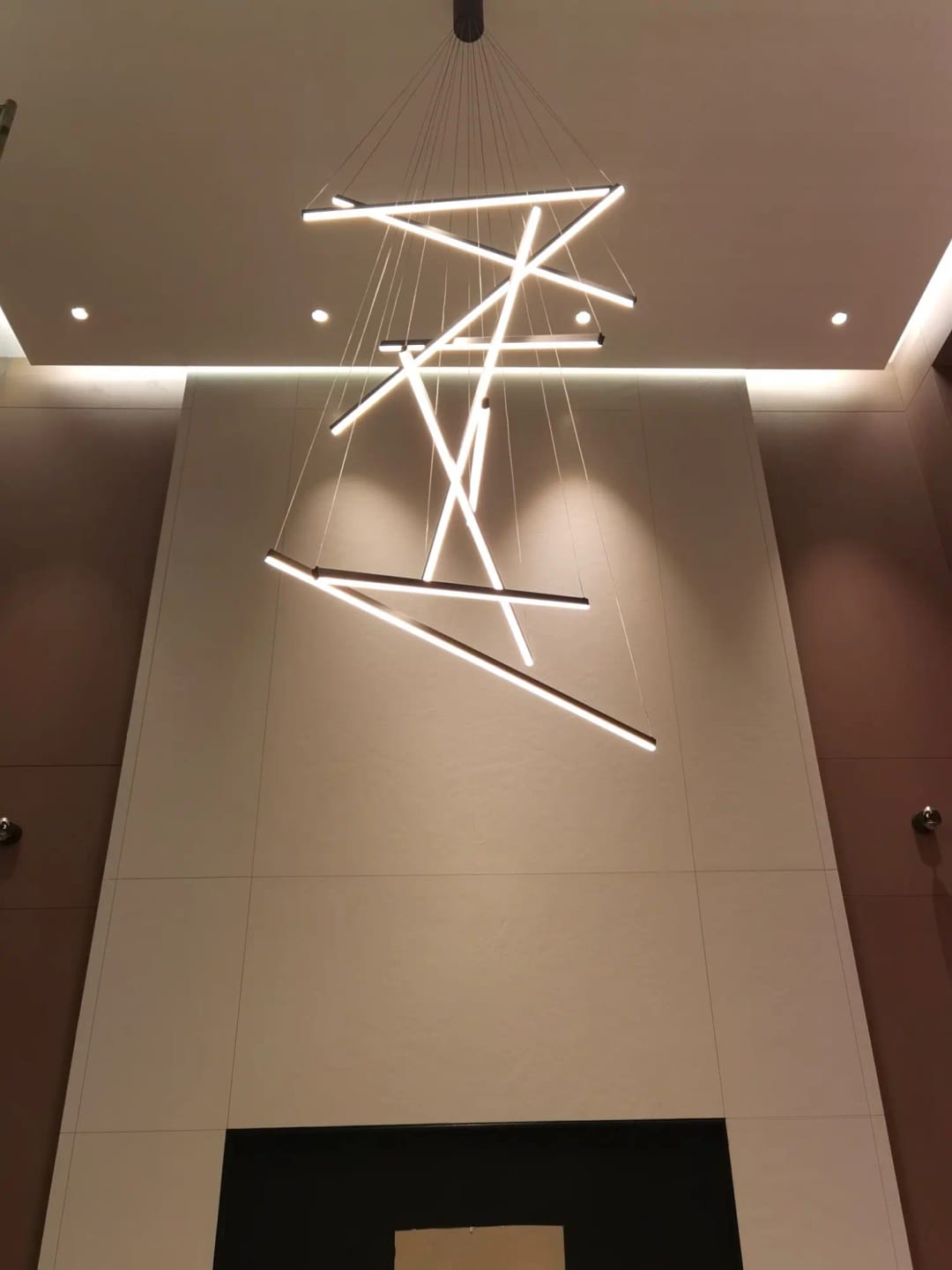 Customer photo review of Noir Modern Staircase Chandelier