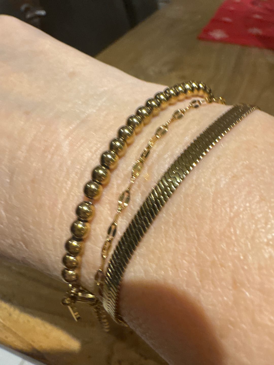 Customer photo review of Single Dainty Bracelet