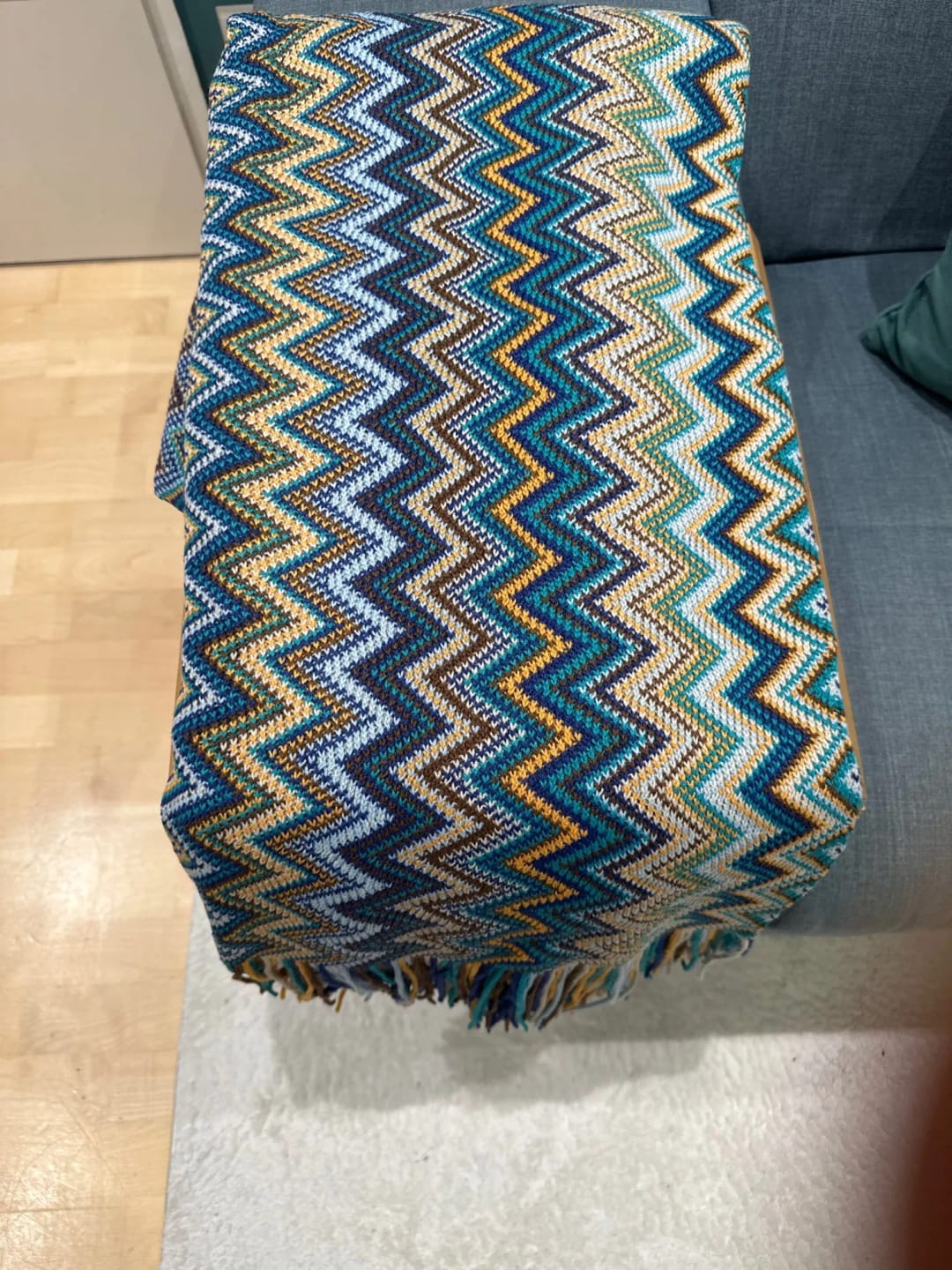 Customer photo review of Chevron Cascade Blanket