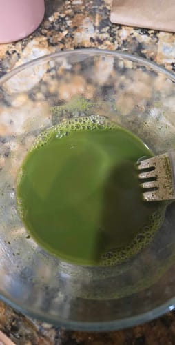 Customer photo review of Premium Matcha Latte Powder