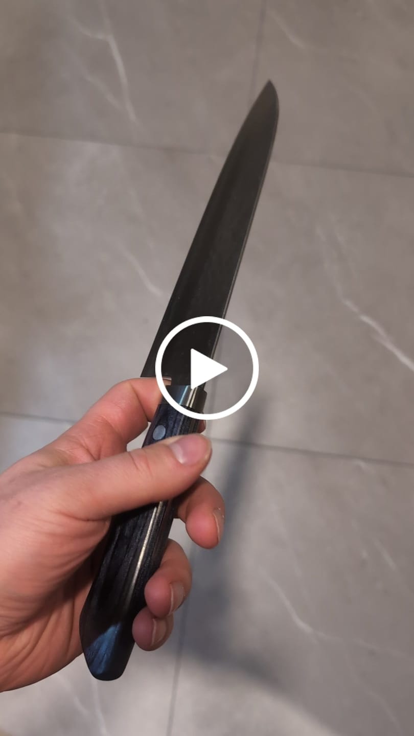 Customer video review of Masutani Tsuchime Gyuto 180 mm