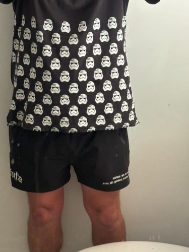 Customer photo review of Wolves - Quads of the Gods Lift Shorts -Black / White