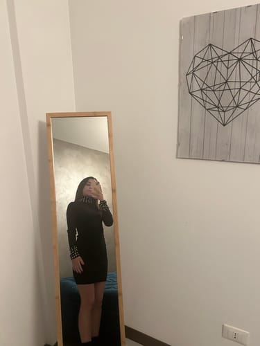 Customer photo review of Abito Lusso in maglia nero con brillanti cuciti