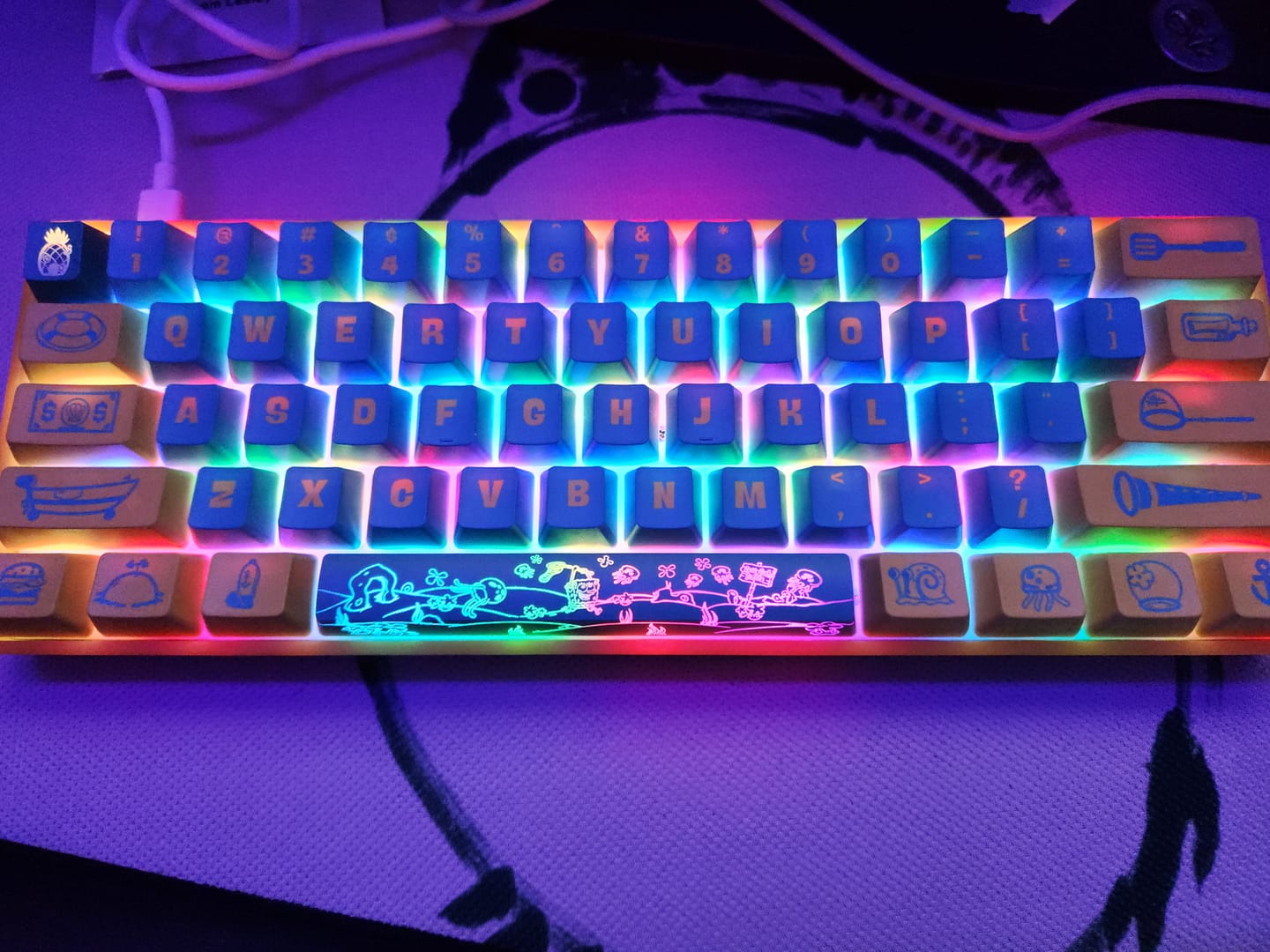 Customer photo review of SpongeBob X Ghost K1 Pro Wireless Mechanical Keyboard