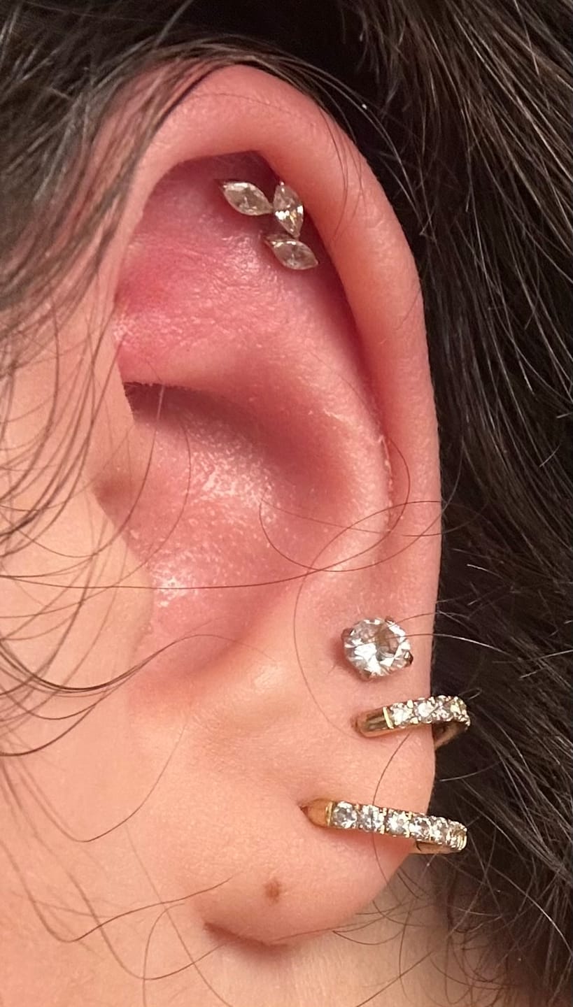 Customer photo review of Leaves Piercing | Titan