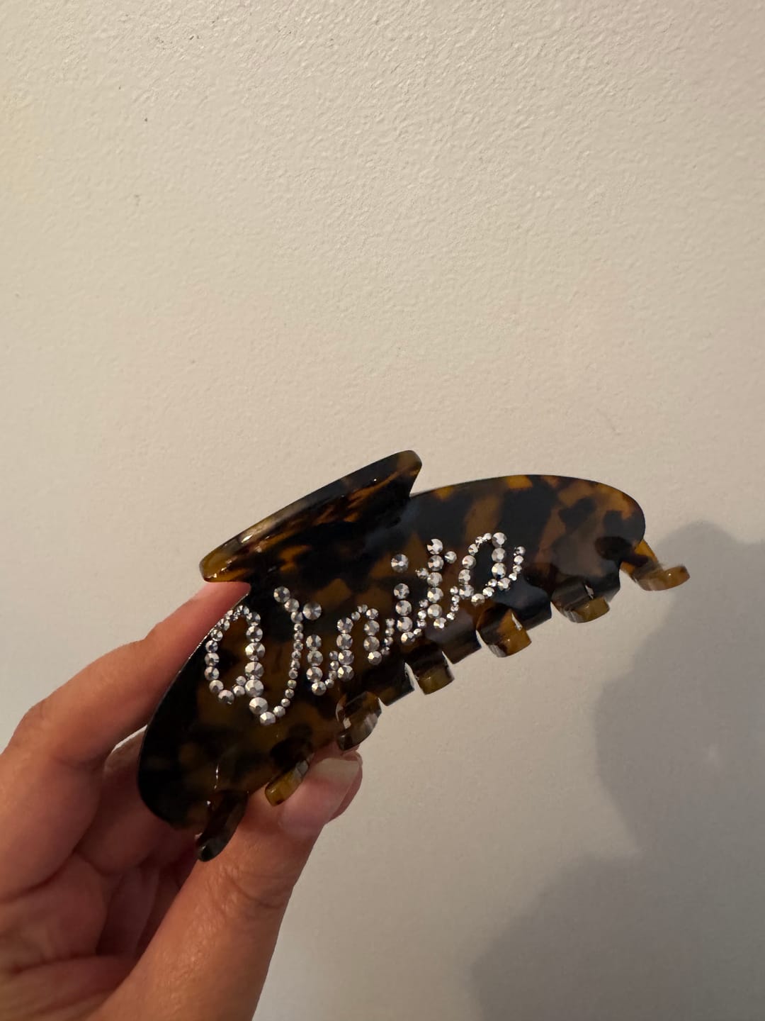 Customer photo review of custom hair claw clip