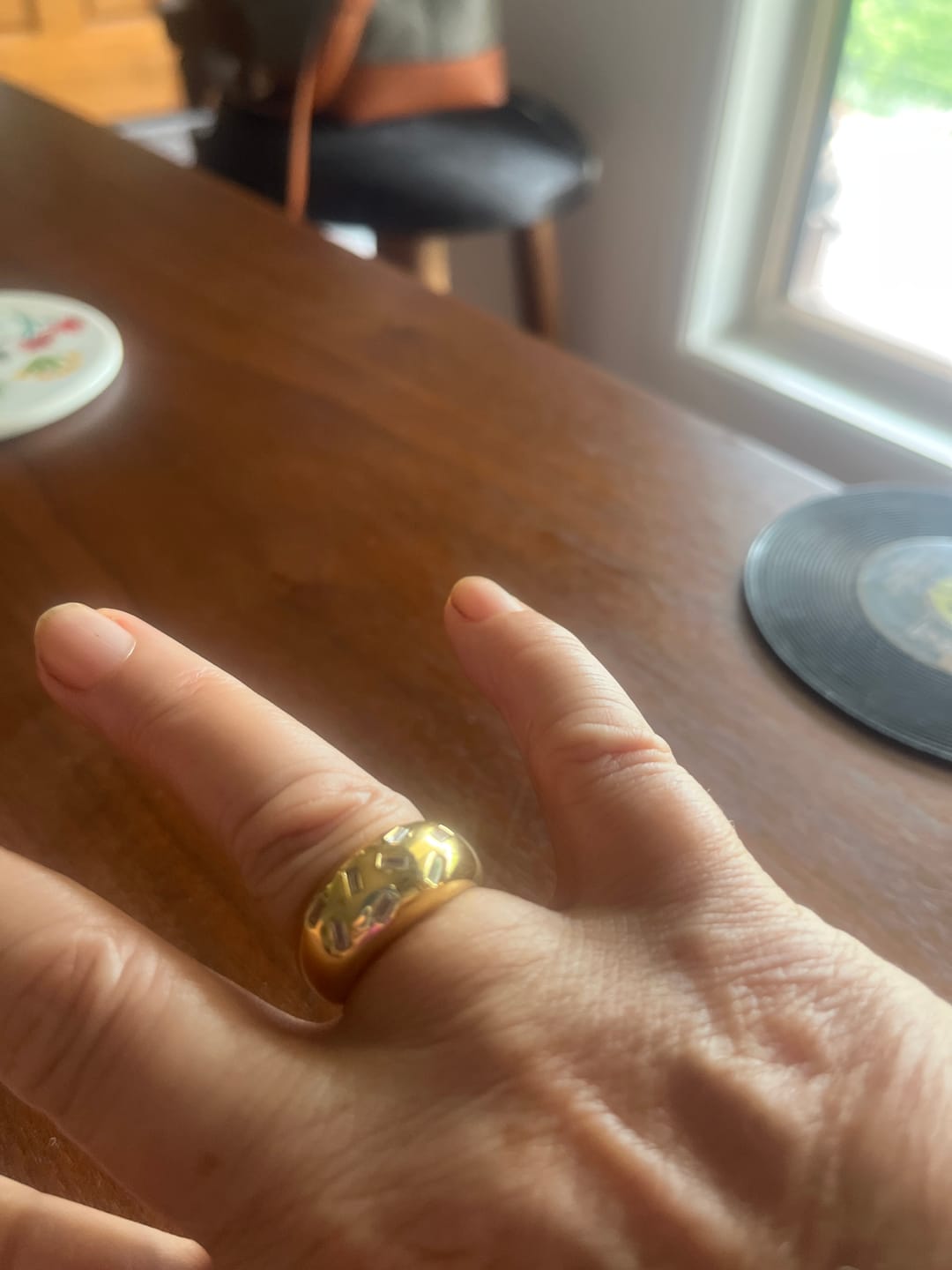 Customer photo review of SCATTER BAGUETTE RING