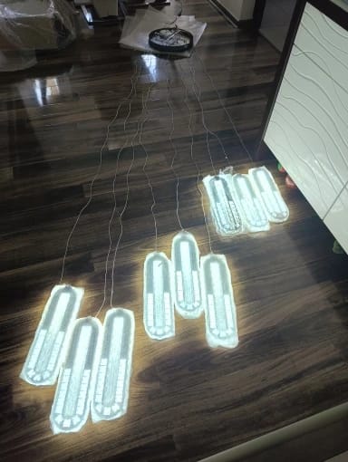 Customer photo review of Rae Crystal Staircase Chandelier