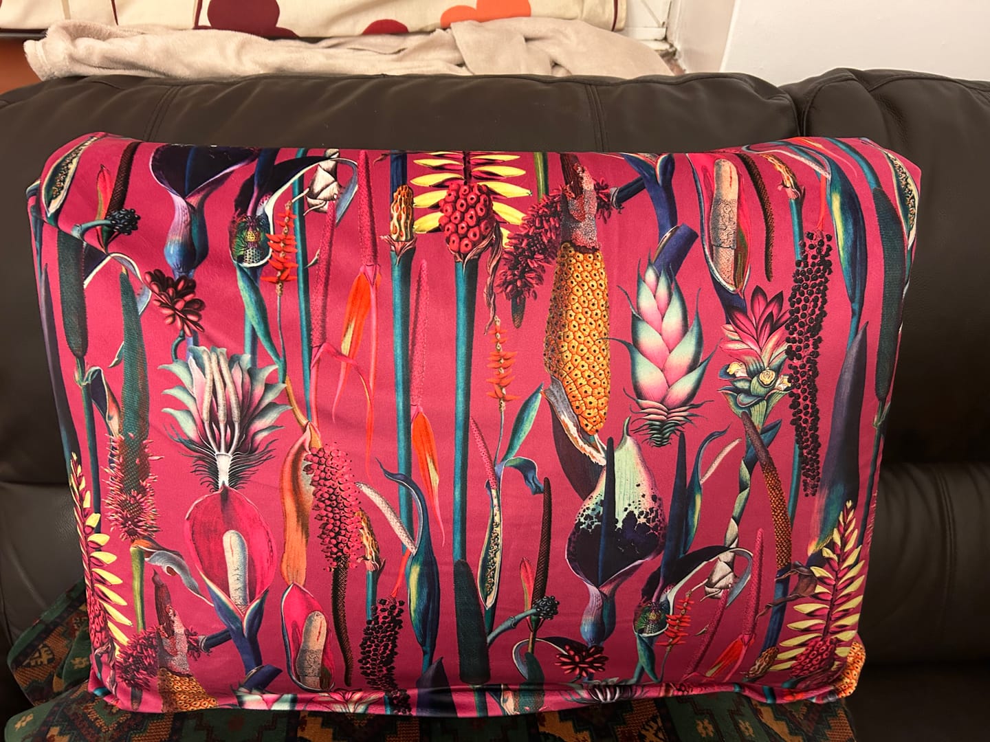 Customer photo review of Abstract Plants Digital Velvet Fabric