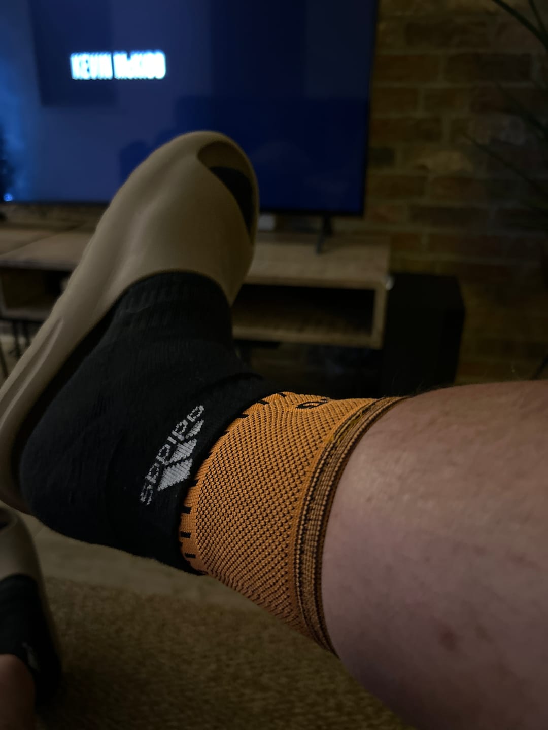 Customer photo review of Bamboo Ankle Compression Support Sleeve For Achilles Tendon And Ankle Sprains