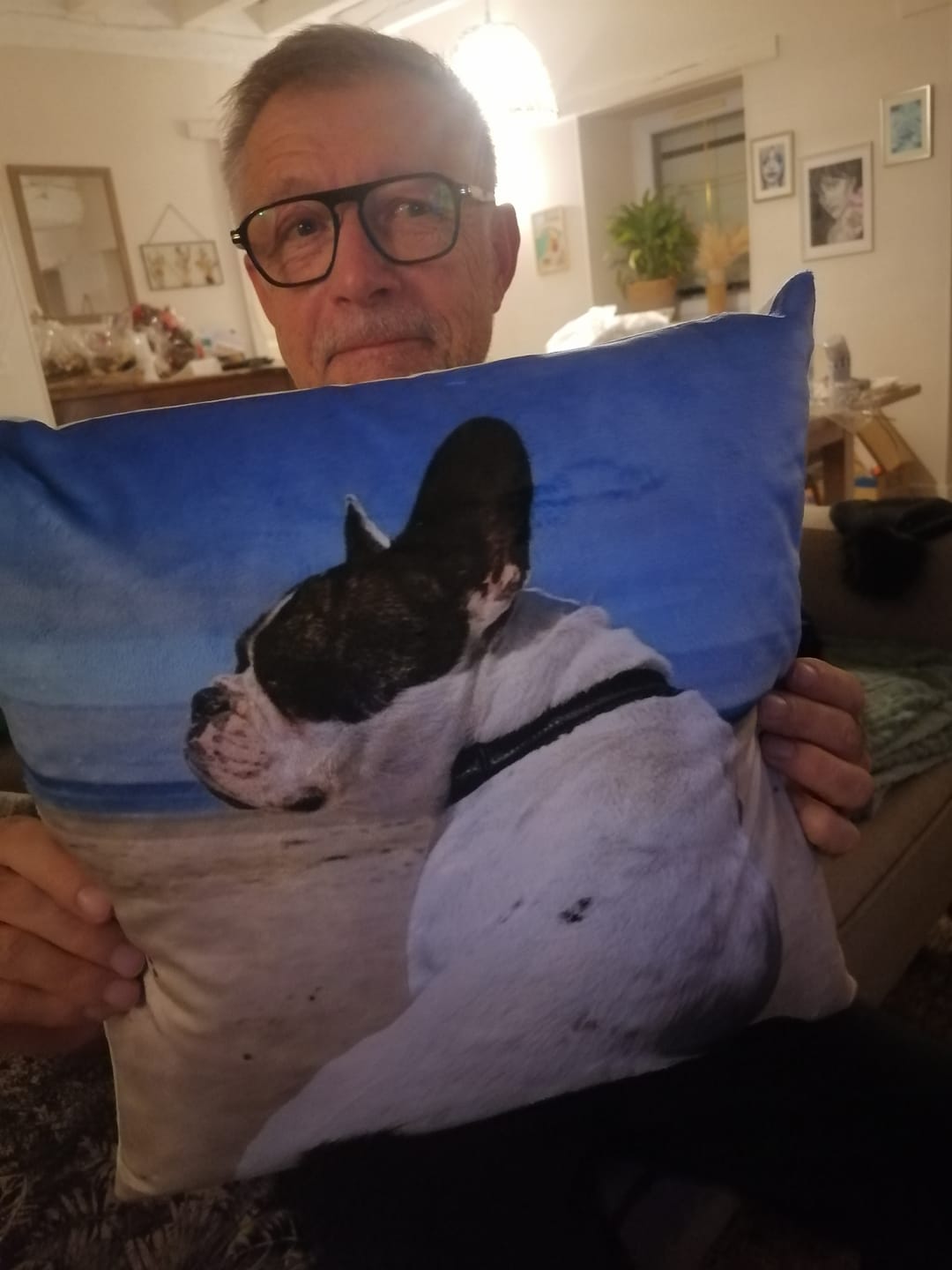 Customer photo review of Avec photo - Coussin personnalisé