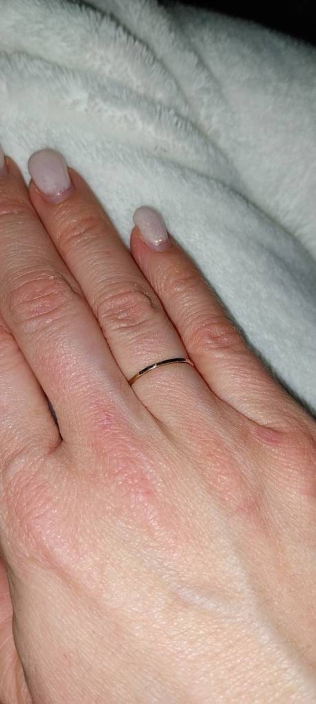 Customer photo review of 14K Gold Ring Hammered Finish