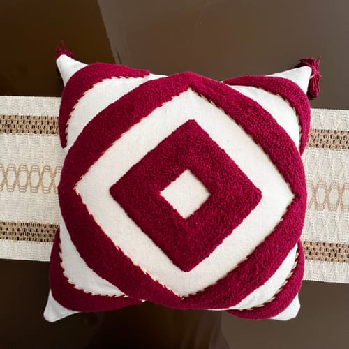 Customer photo review of Crimsonique | Hand-Woven Cushion