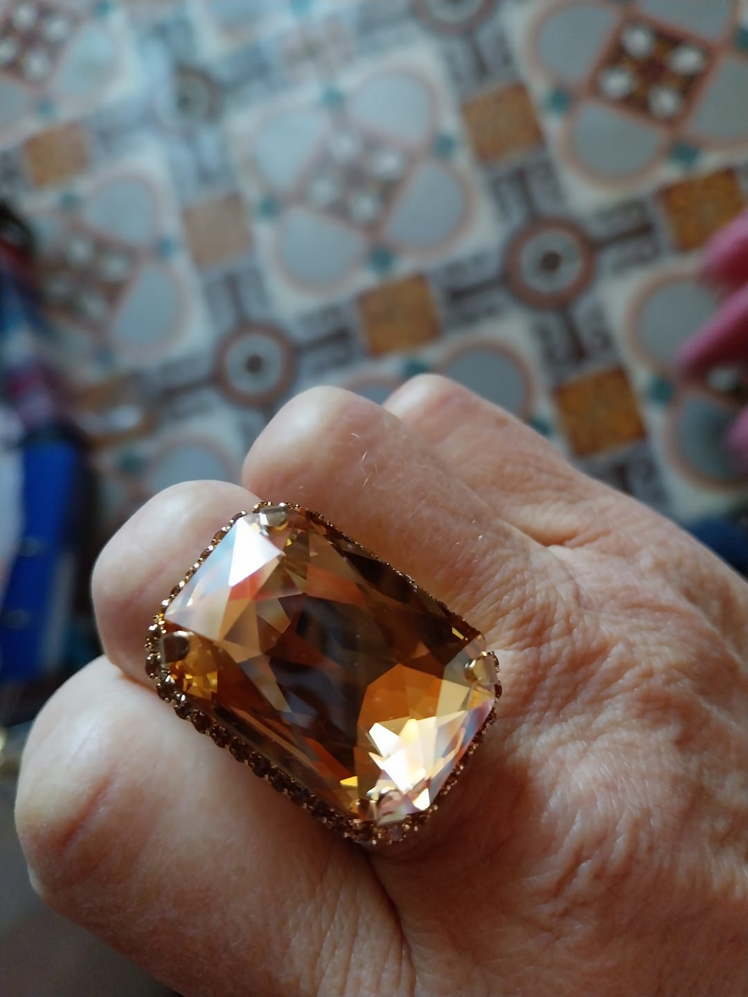 Customer photo review of Stardust Crystal Ring
