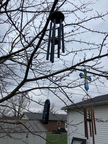 Customer photo review of In The Loving Memory Personalized Wind Chimes Gifts