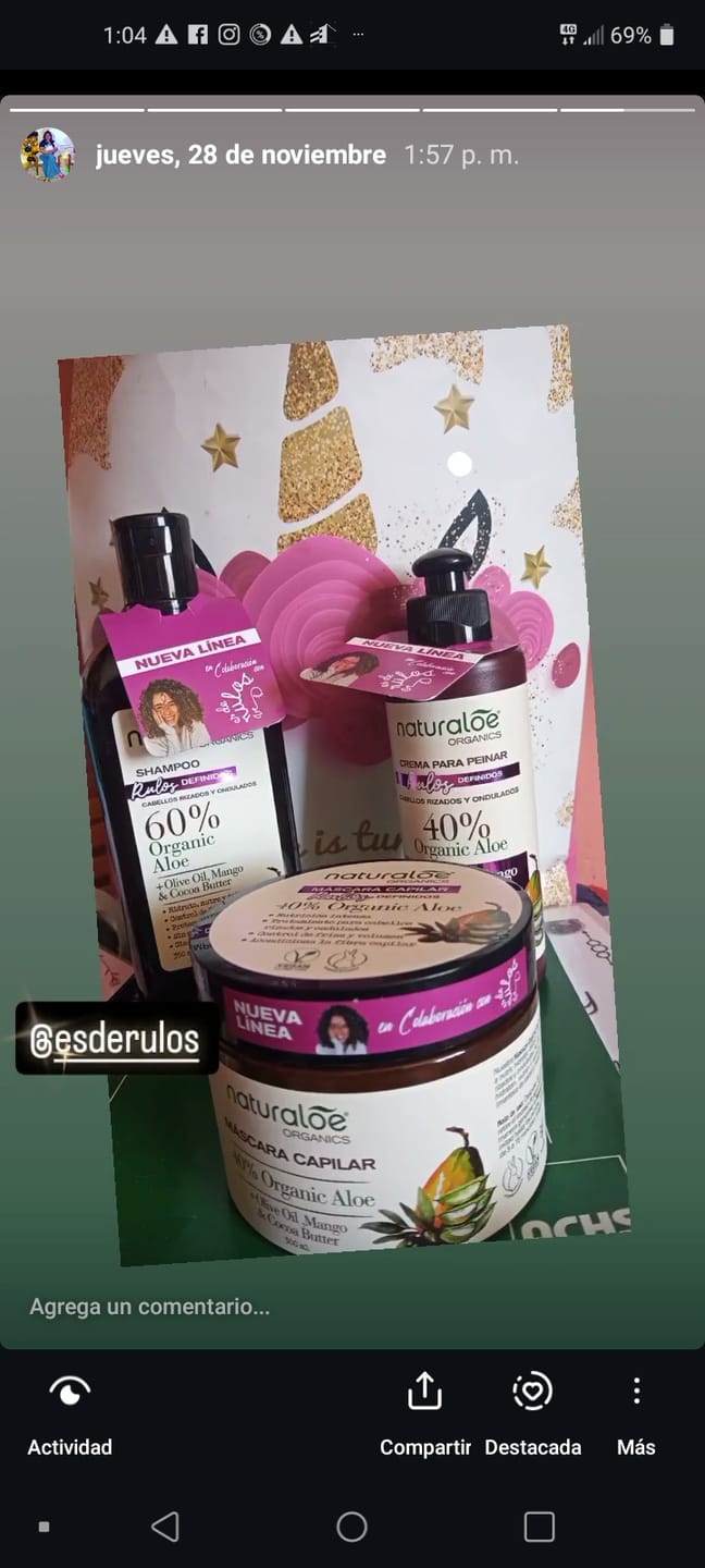 Customer photo review of Shampoo Rulos Definidos 350ml