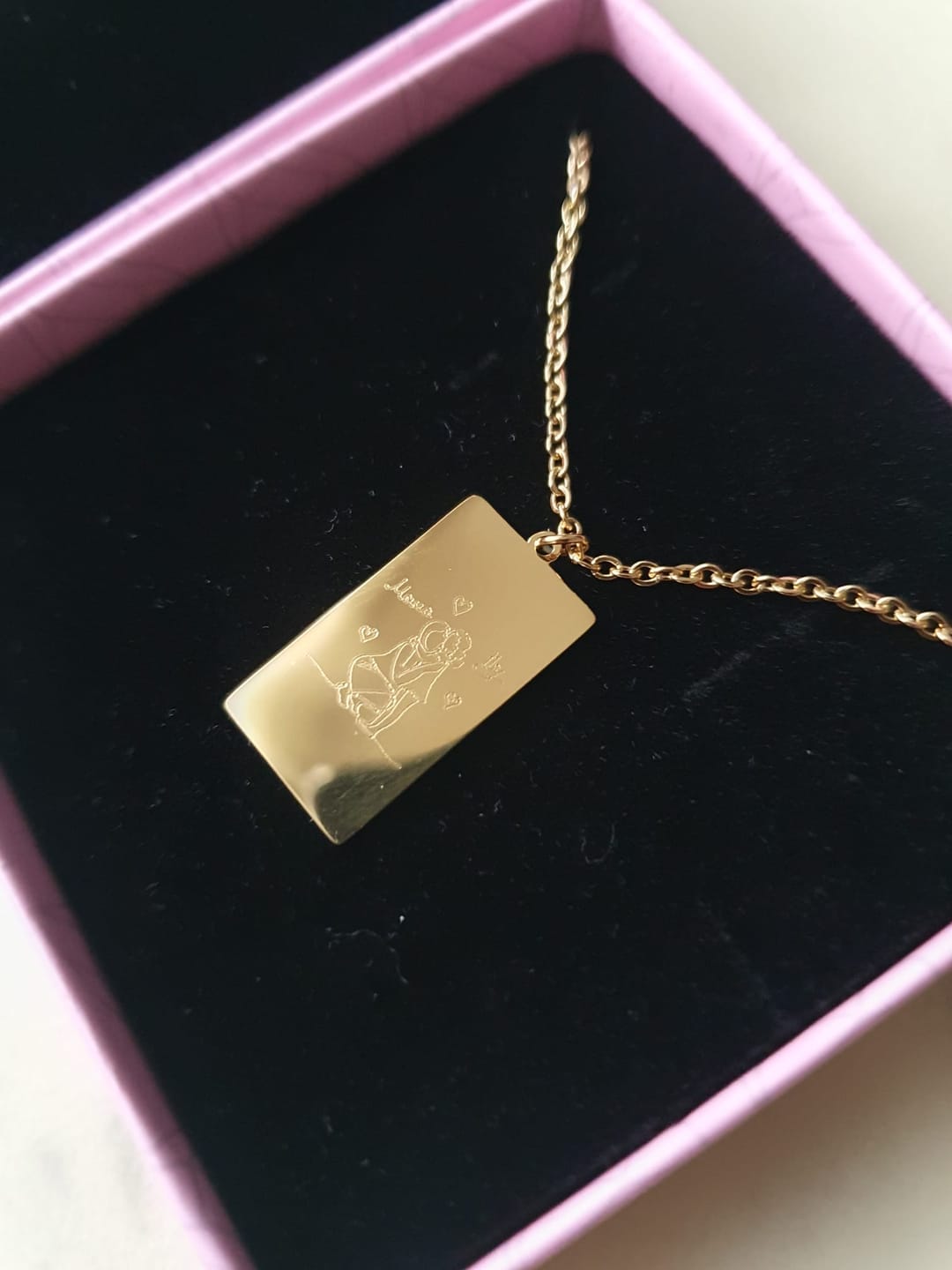 Customer photo review of Zeichnung | Plainkette + Gravur