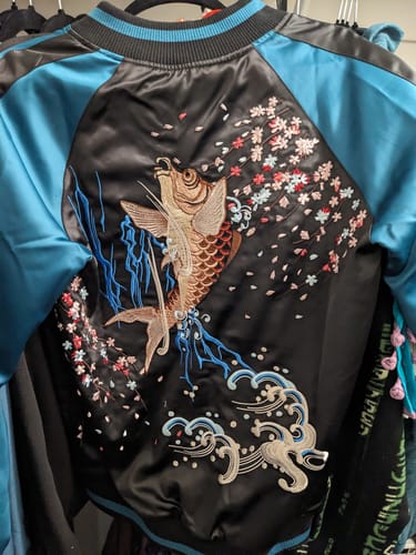 Customer photo review of Koi & Goldfish Sukajan Souvenir Jacket [Reversible]