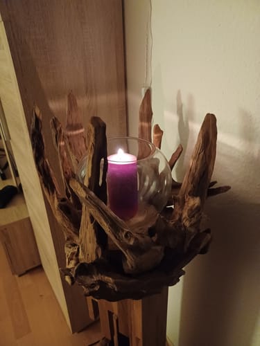 Customer photo review of Wurzel Kerzenständer VONDRO mit Glas