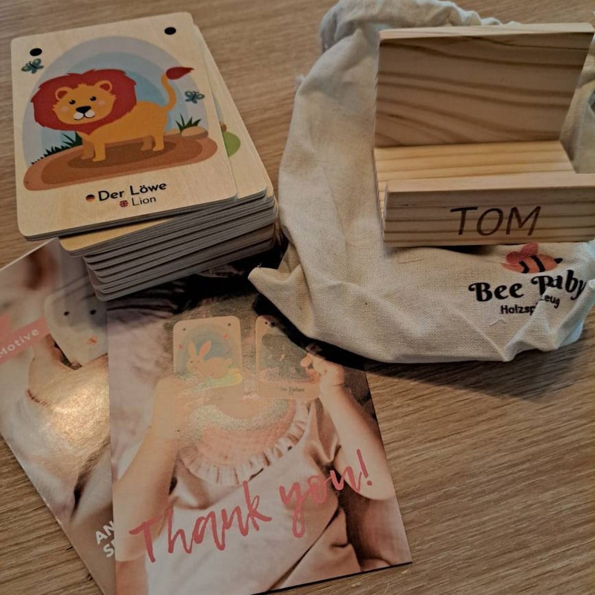 Customer photo review of Lernkarten "Tiere" - Deutsch/Englisch 🇩🇪 🇬🇧