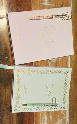 Customer photo review of 2025 Essential Planner + Luxe Pen - Vintage Sage - Ltd Edition