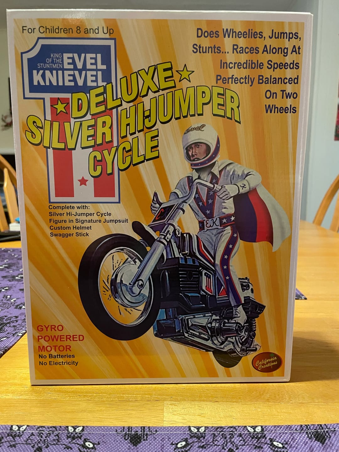 Customer photo review of Evel Knievel Deluxe Silver High Jumper Stunt Cycle