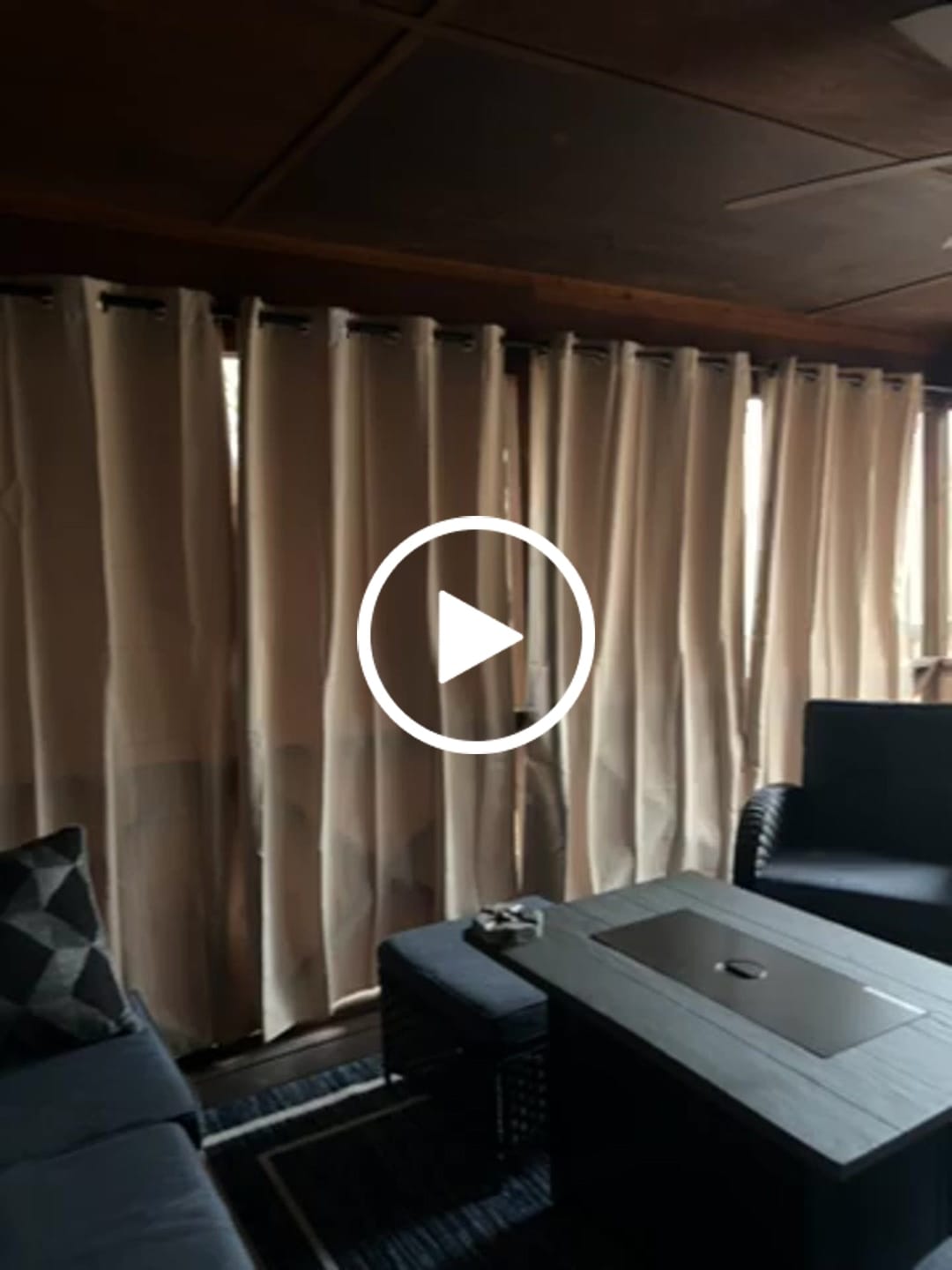Customer video review of Waterproof Grommet Top Patio Outdoor Curtain 1 Panel