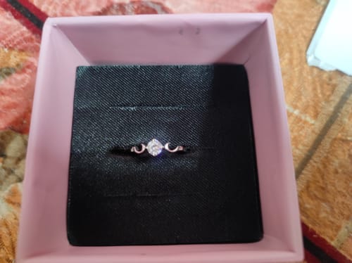 Customer photo review of Silver Zircon Beachy Waves Ring