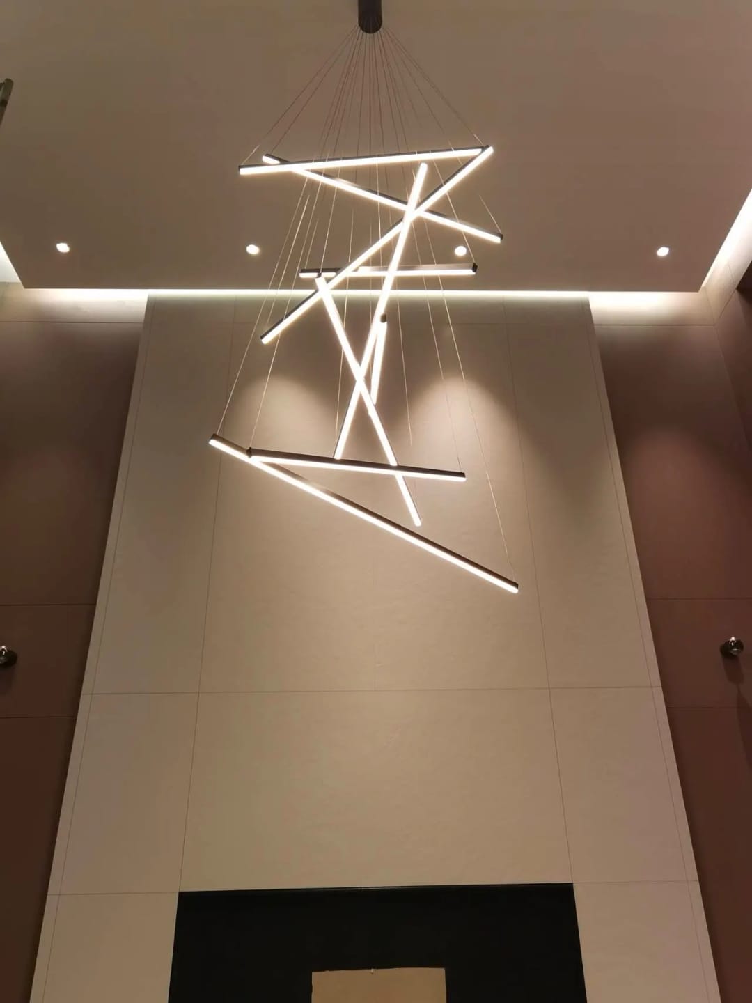 Customer photo review of Noir Modern Staircase Chandelier