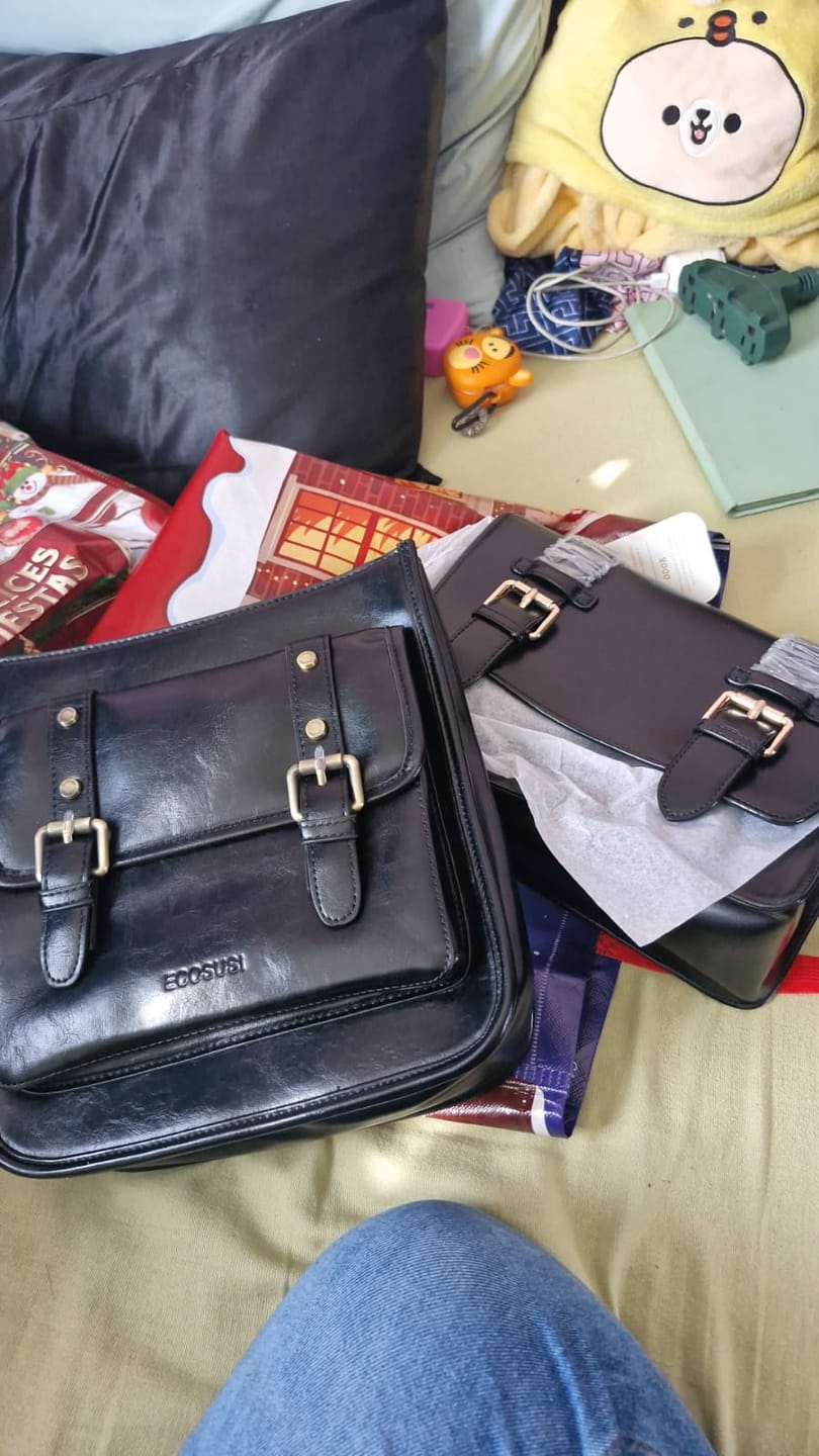 Customer photo review of Sophie Leather Everyday Crossbody Bag