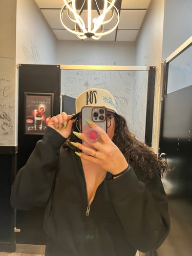 Customer photo review of Glory Days Apparel - 704 Wrap Around Charlotte Natural/Black Hat