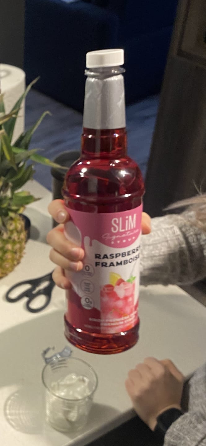 Customer photo review of Slim Syrups - Sugar Free Syrups 750ml
