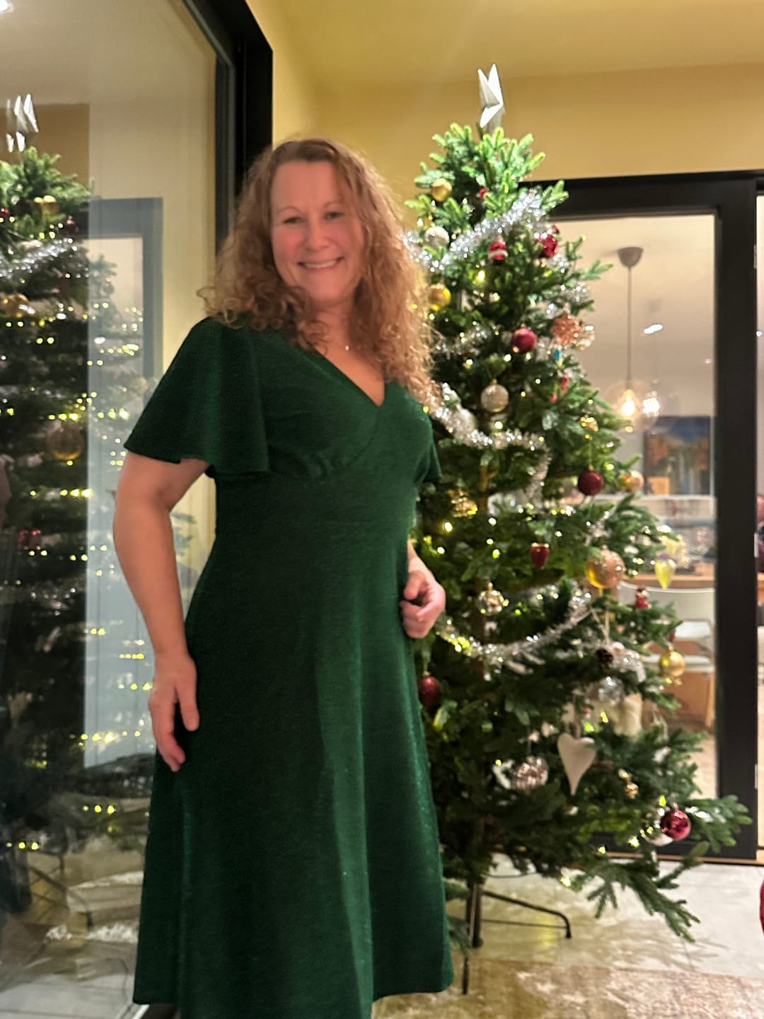 Customer photo review of Diana Dress lurex - kort kjole - grønn