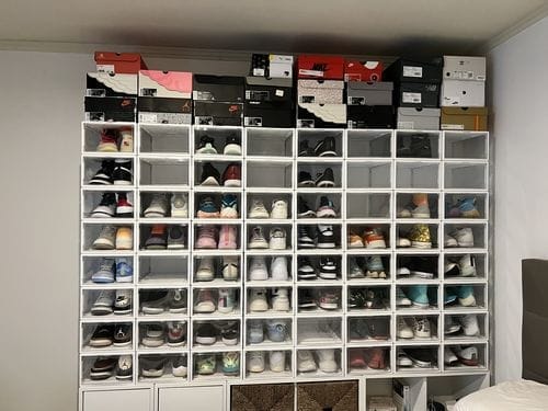 Customer photo review of Set 10 Cajas Organizadoras de Zapatos Blanco Transparente Cada Cosa En Su Lugar®