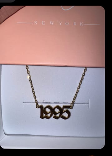 Customer photo review of Custom Year Necklace