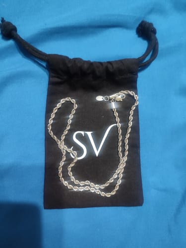 Reseña con foto de un cliente sobre Cadena Rope 4mm