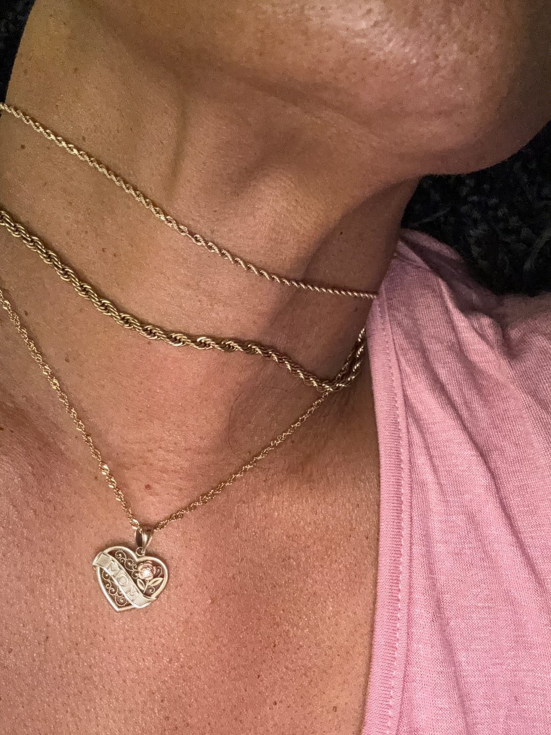 Customer photo review of Singapore Chain Necklace - 2mm
