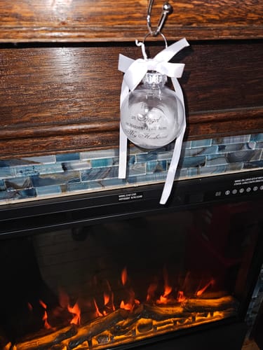 Customer photo review of Christmas ornaments feather ball - Angel In Heaven Memorial Ornament