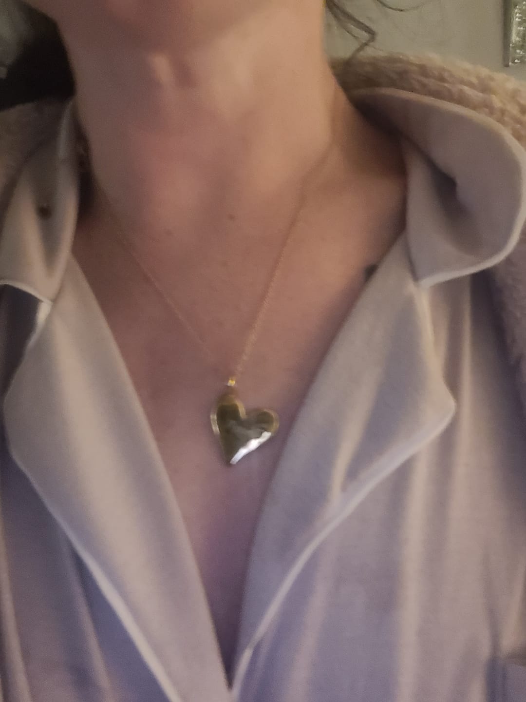 Customer photo review of Amore Pendant Necklace in Gold