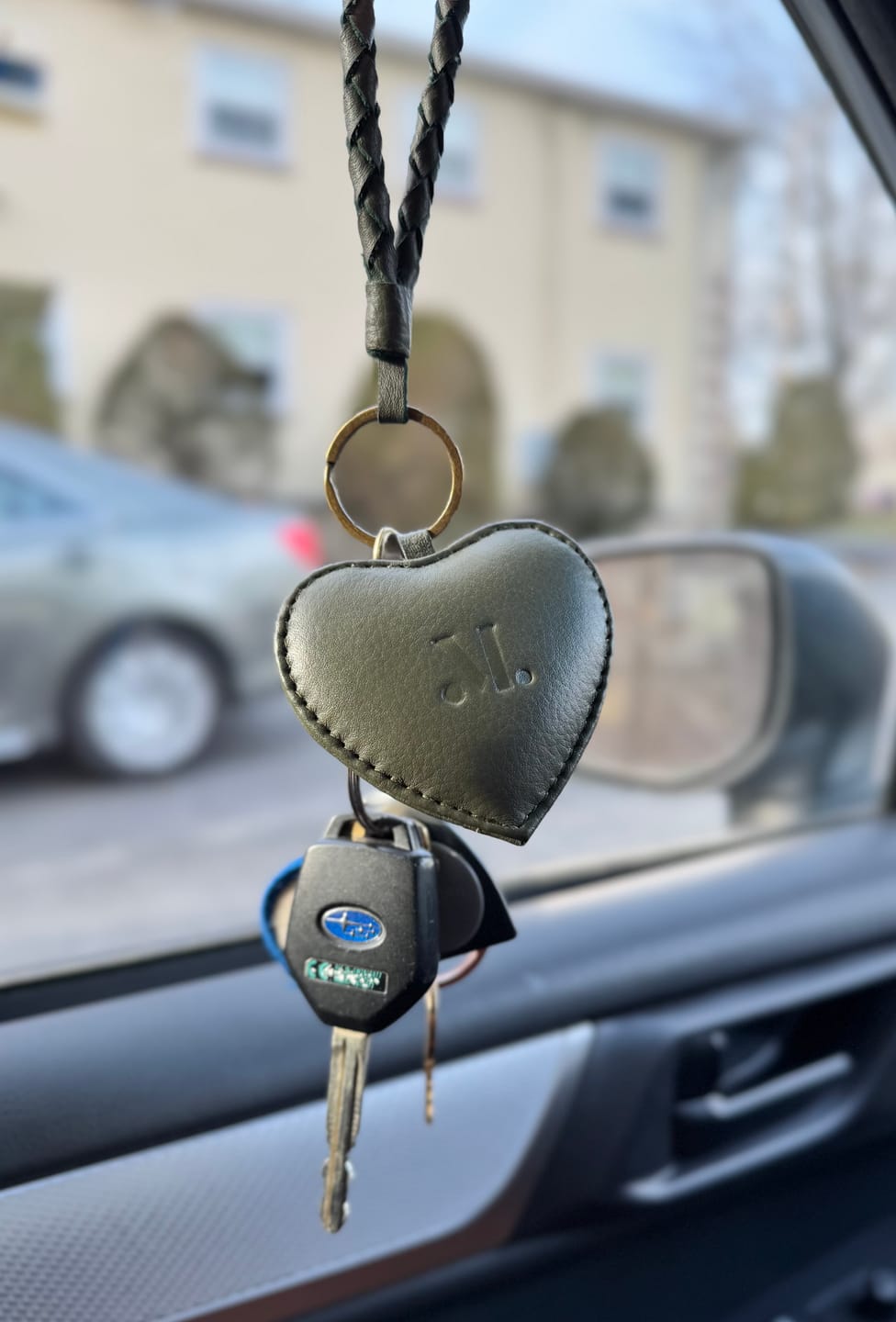 Customer photo review of Puffy Heart Keychain - Forest