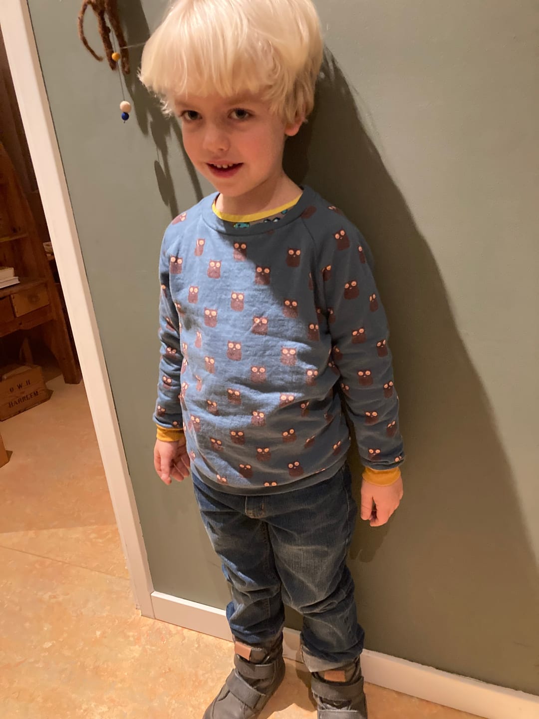 Customer photo review of Twit Twoo Raglan Sweatshirt