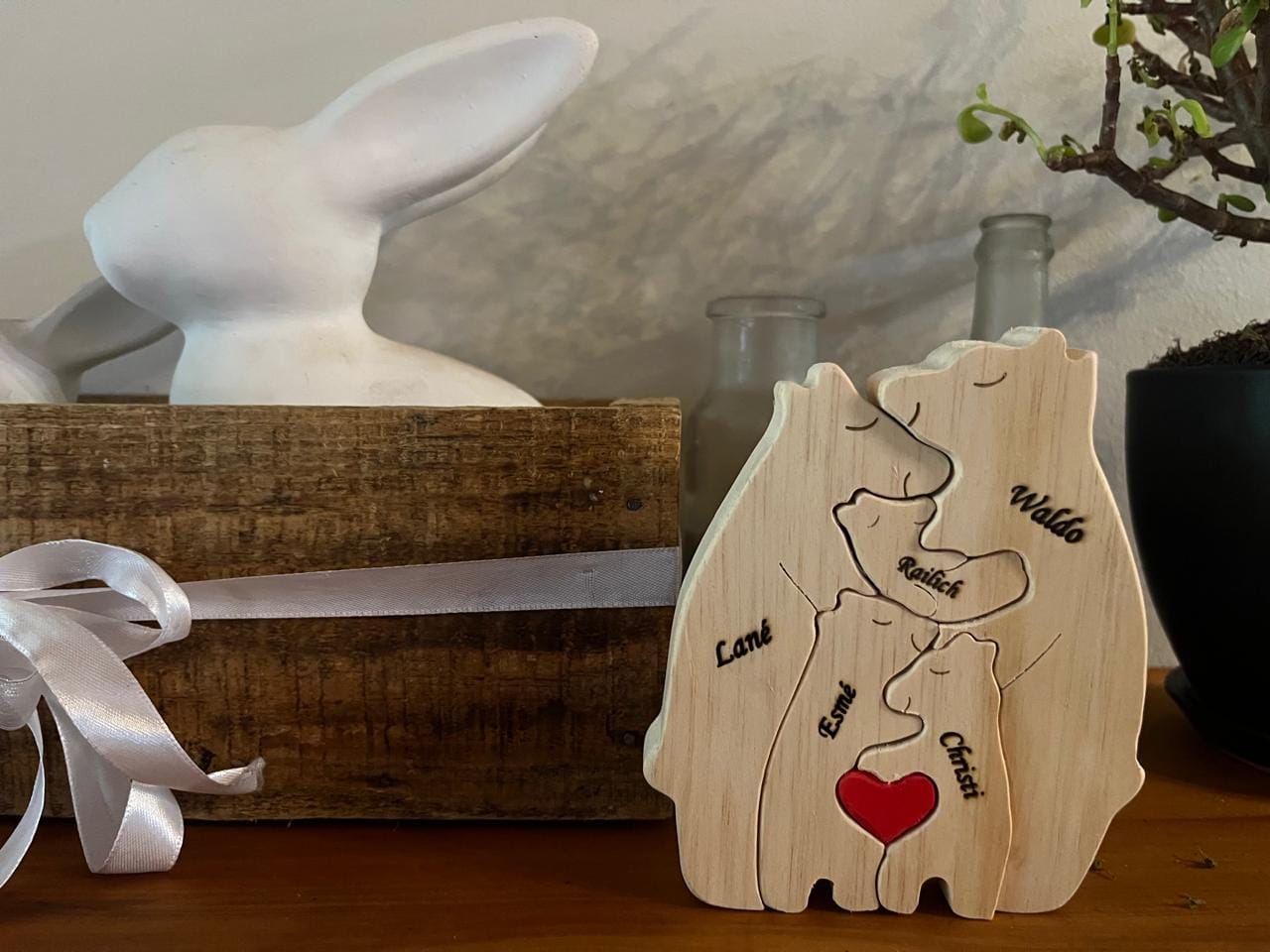 Customer photo review of 💥45% OFF💥  Personalized Bear Family Wooden Puzzle