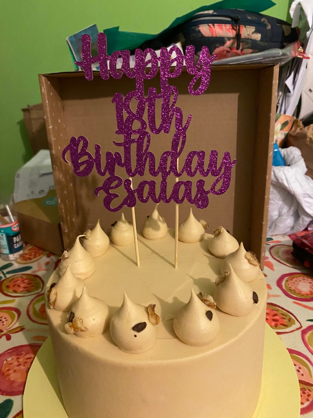 Customer photo review of Classic Coffee & Walnut Cake