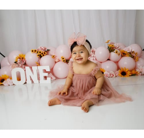 Customer photo review of Daphne Dress in Dusty Rose