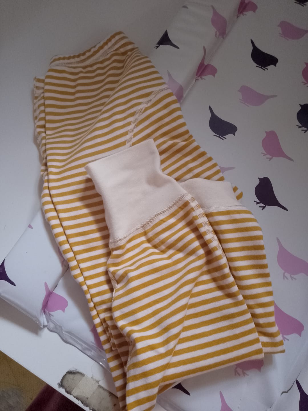 Customer photo review of Powder Blue Striped Extra Long Adaptive Joggers