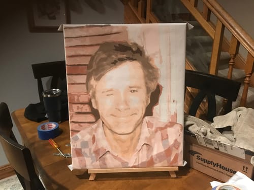Customer photo review of Custom Paint by Numbers Kit