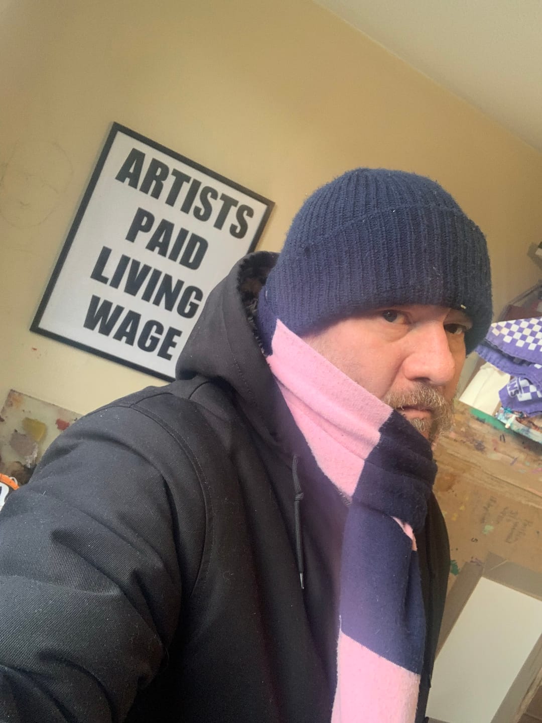 Customer photo review of Leopard Print Reversible Deck Jacket - Black